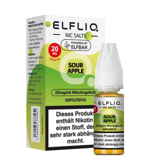 ELFBAR Elfliq 20mg SALT Liquid Sour Apple 10ml