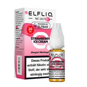 ELFBAR Elfliq 20mg SALT Liquid Strawberry Ice Cream 10ml