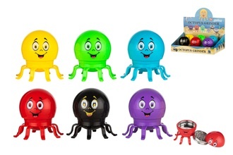 Super Heroes Grinder 3tlg. Plastik Octopus farbig sortiert, Ø 7cm, H. 7,5cm