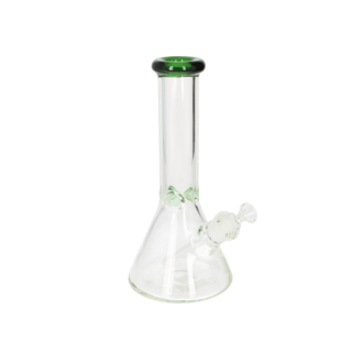 Super Heroes Glasbong Ice konisch transparent/grün, H. 30cm, Ø4cm, Chillum 18er Schliff