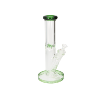 Super Heroes Glasbong Ice Zylinder transparent/grün, H.30cm, Ø4cm, Chillum 18er Schliff