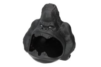 Aschenbecher, Keramik Gorilla schwarz, 19x19x19cm