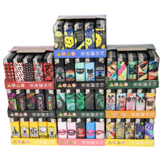 Angel disposable lighter piezo 10x50pcs mixed, refillable